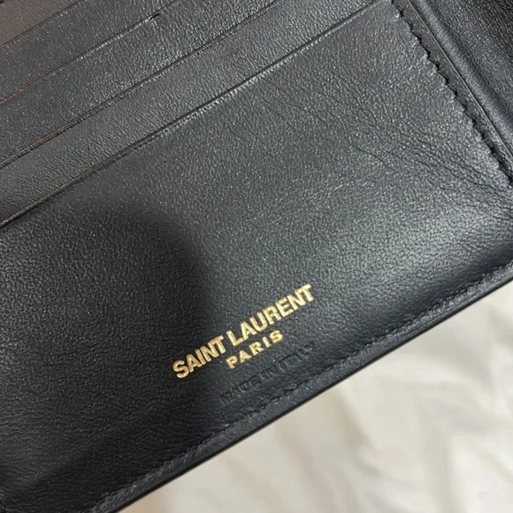🖤SAINT LAURENT🖤Crocodile-Embossed Leather Wallet - Picture 10 of 15